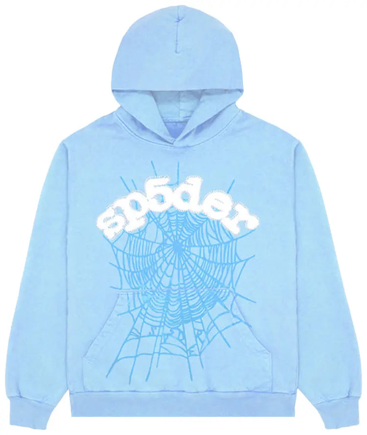 SP5DER Worldwide Sky Blue Web Hoodie